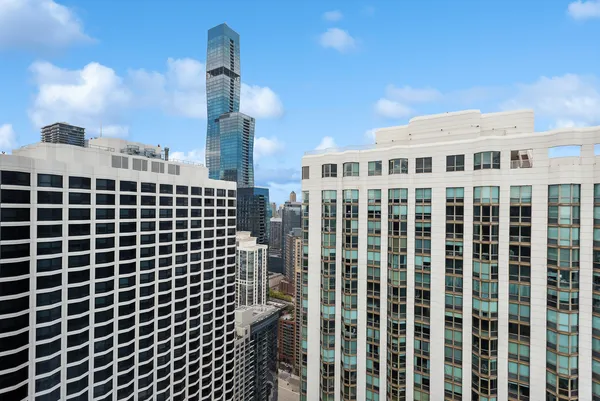 a view of a city from a terrace