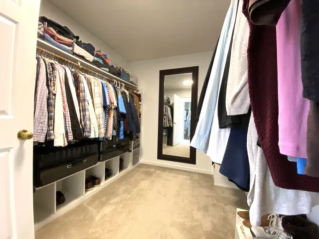 a view of hallway with windows