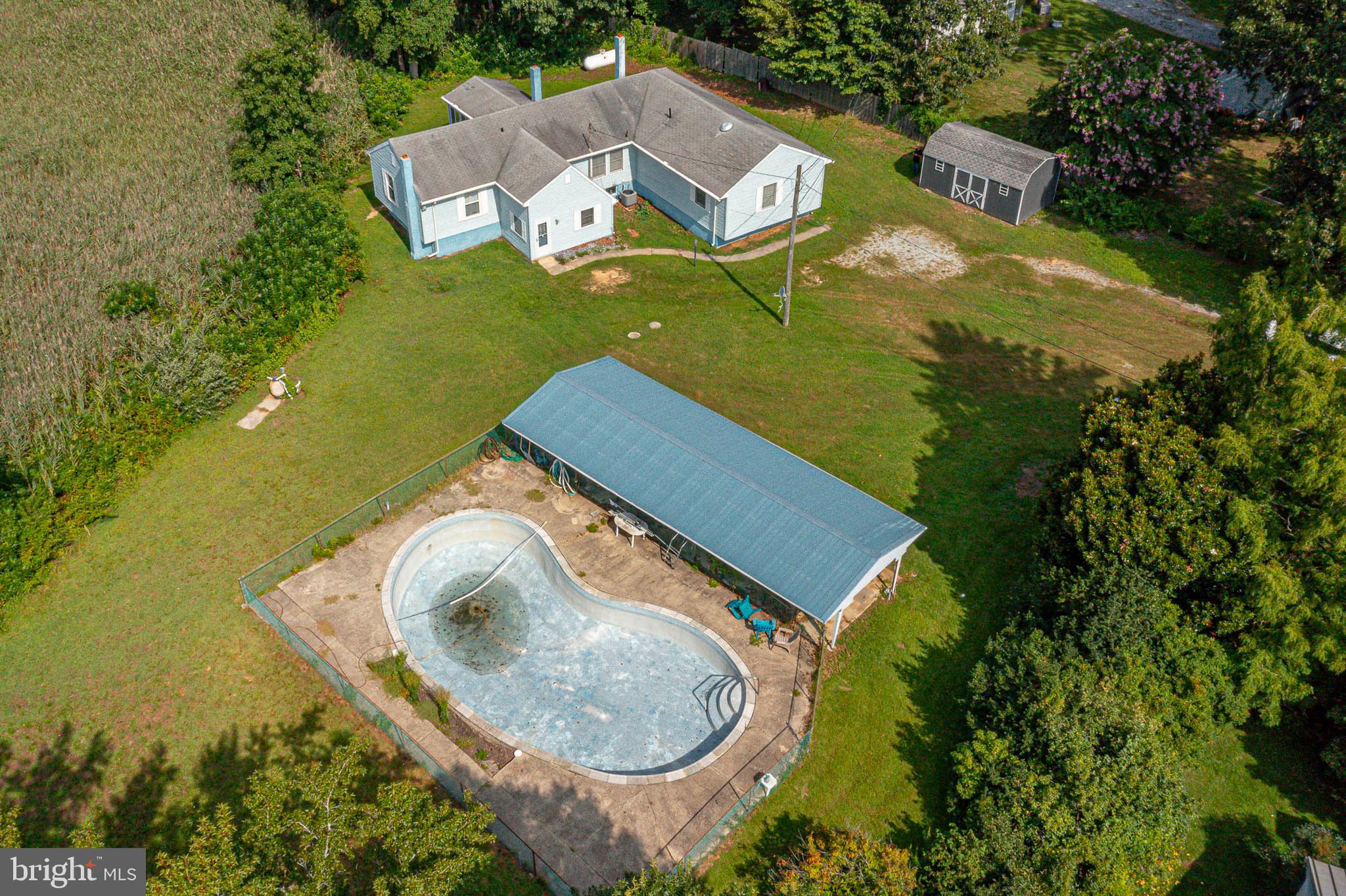 69 Buckhorn Road Salem, NJ 08079 - Photo 37 of 38 an aerial view of a house with outdoor space swimming pool and outdoor space