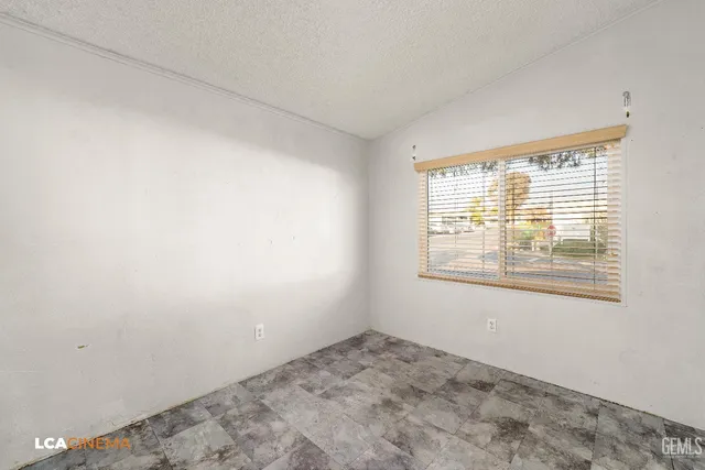 a view of a room with a window