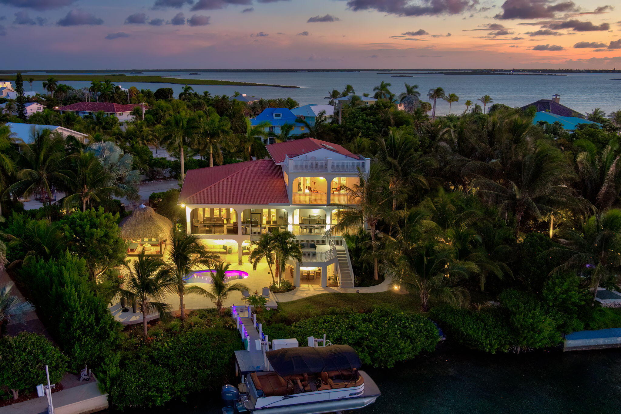 16705 Tamarind Road Sugarloaf, FL 33042 - Photo 12 of 83 Aerial twilight