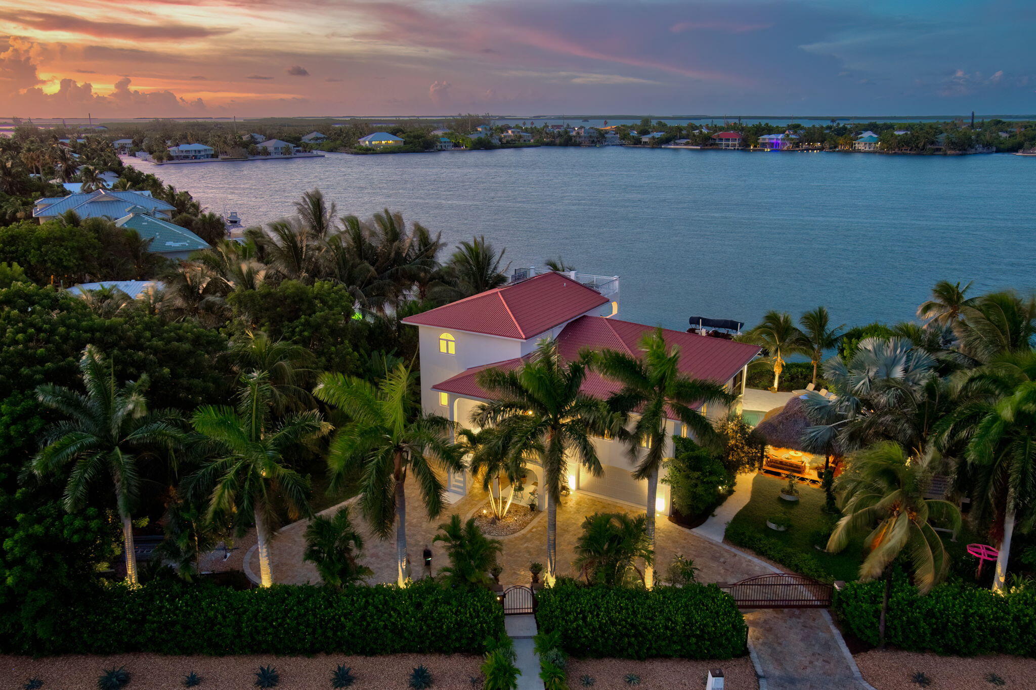16705 Tamarind Road Sugarloaf, FL 33042 - Photo 14 of 83 Aerial twilight