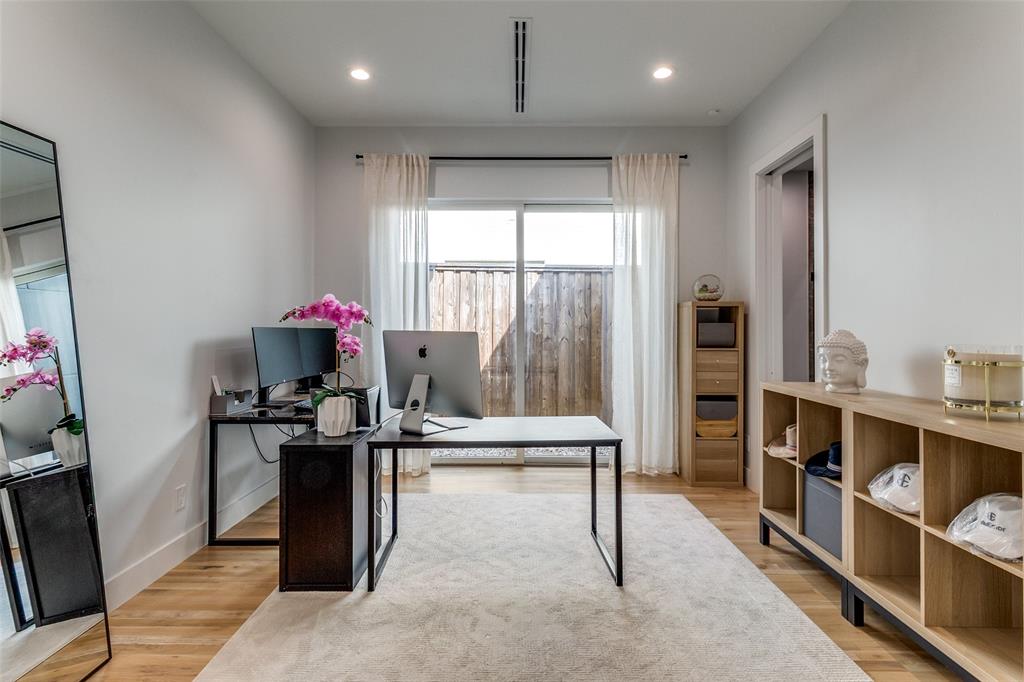 6215 Llano Avenue Dallas, TX 75214 - Photo 17 of 38 a view of a workspace with furniture and a window