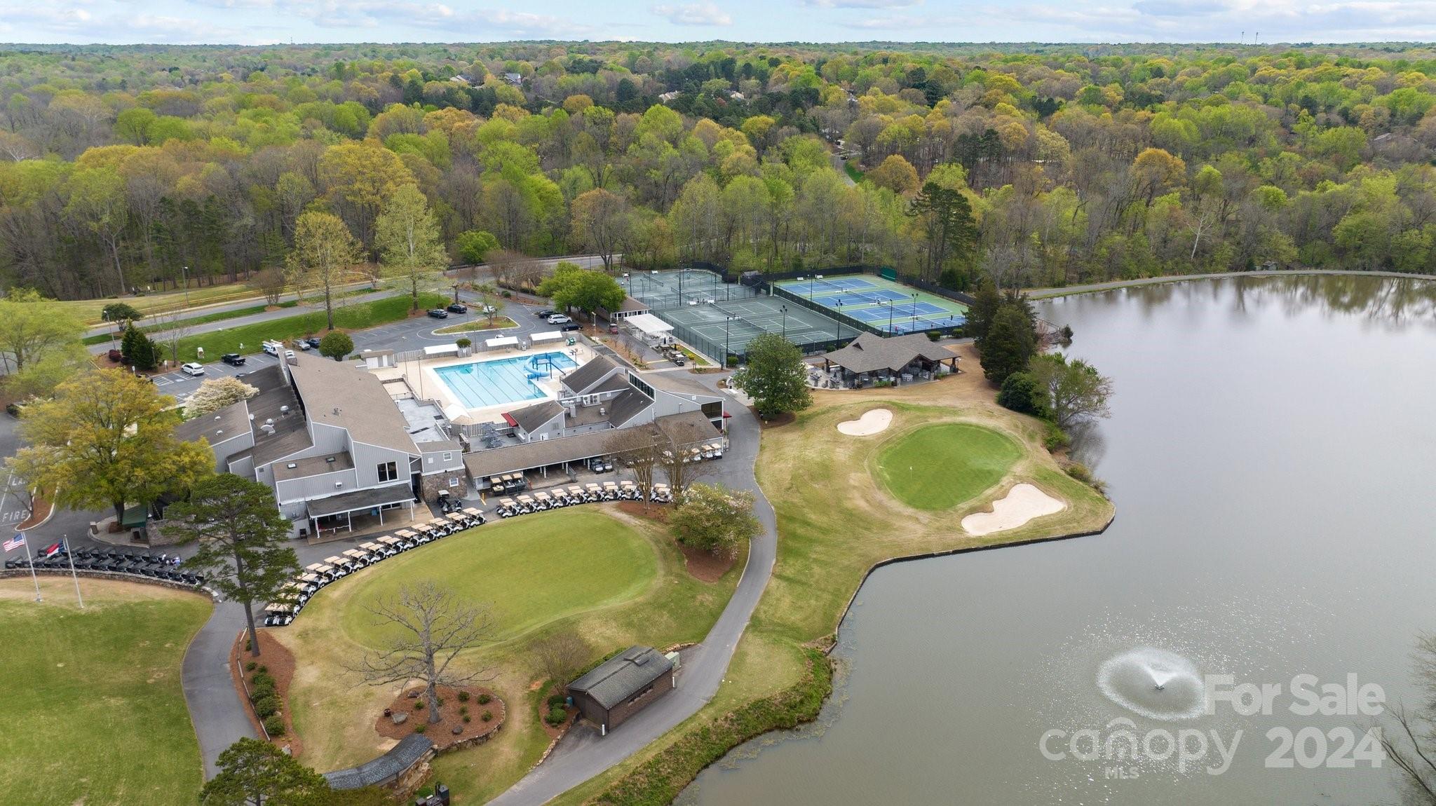4500 Rounding Run Road Charlotte, NC 28277 - Photo 39 of 41 an aerial view of residential house with outdoor space and swimming pool