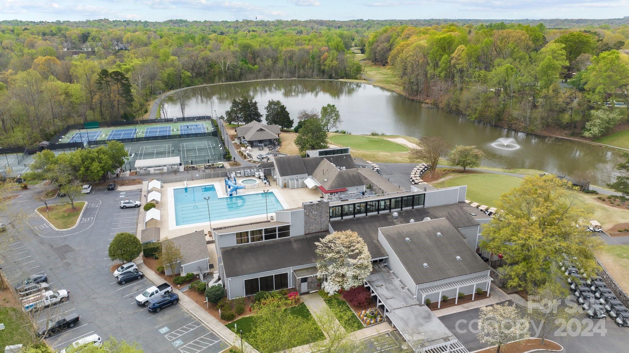 4500 Rounding Run Road Charlotte, NC 28277 - Photo 40 of 41 an aerial view of a house with lake view