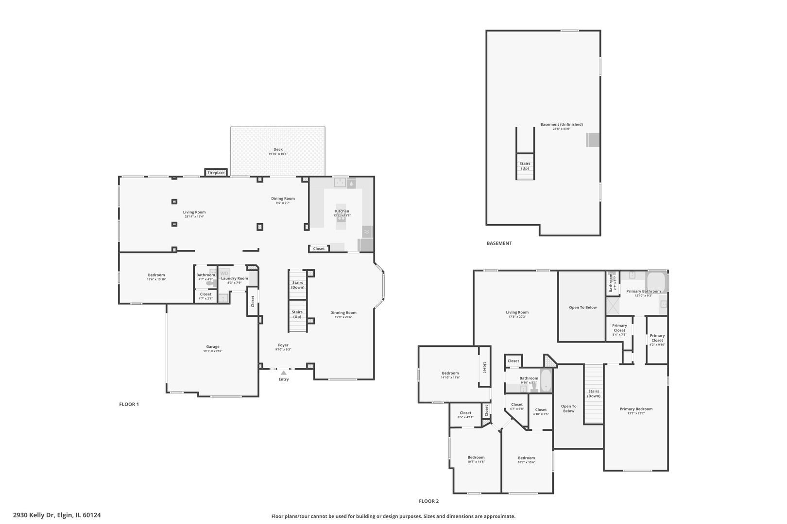 2930 Kelly Drive Elgin, IL 60124 - Photo 45 of 45 a picture of floor plan