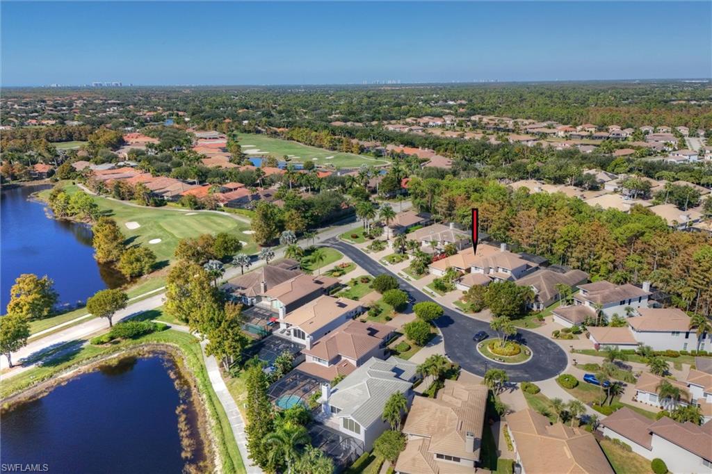 3033 Olde Cove Way Naples, FL 34119 - Photo 2 of 49 Aerial view of cul-de-sac, homes location and golf course