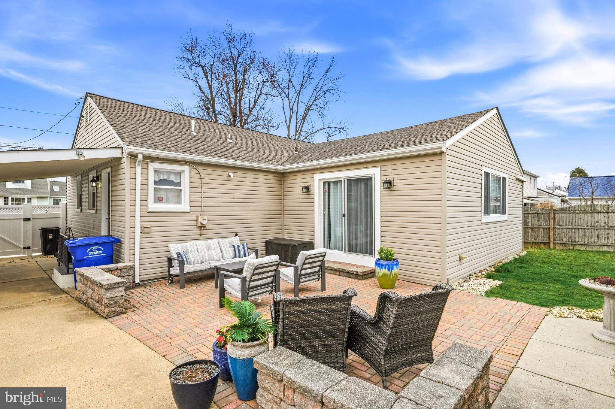 6 Woodbine Avenue Maple Shade, NJ 08052 - Photo 31 of 35 a view of backyard with outdoor seating and green space