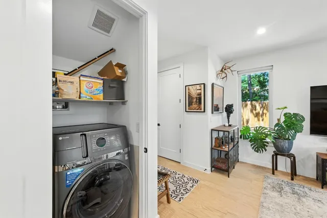 a view of storage and utility room