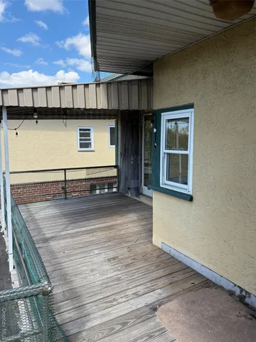 a view of a house with wooden floor