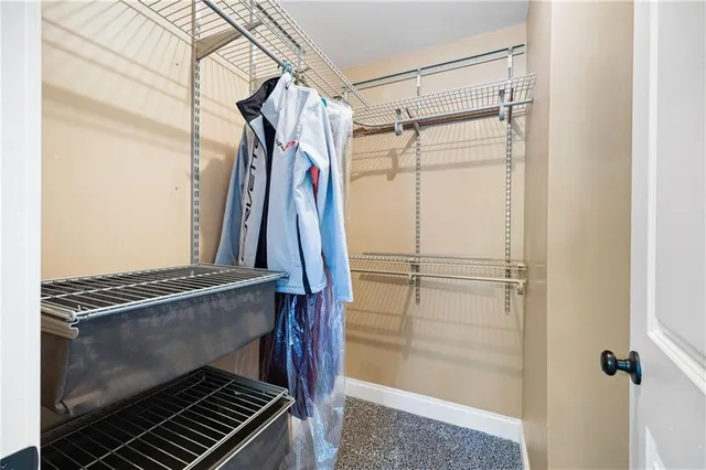 a view of a walk in closet