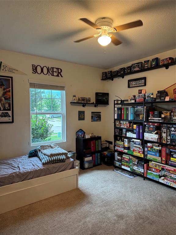 2209 Cinnamon Spgs Road Glenn Heights, TX 75154 - Photo 22 of 28 Carpeted room with a ceiling fan light fixture and a window providing natural illumination