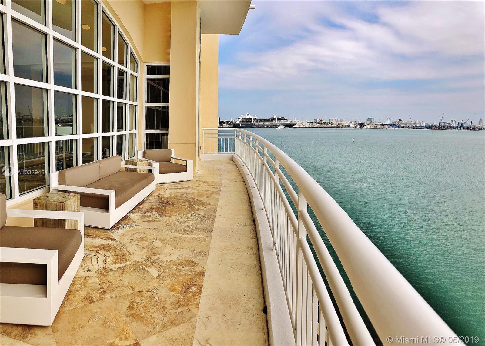 808 Brickell Key Drive, Unit 802 Miami, FL 33131 - Photo 17 of 48 The bayside lobby balcony.