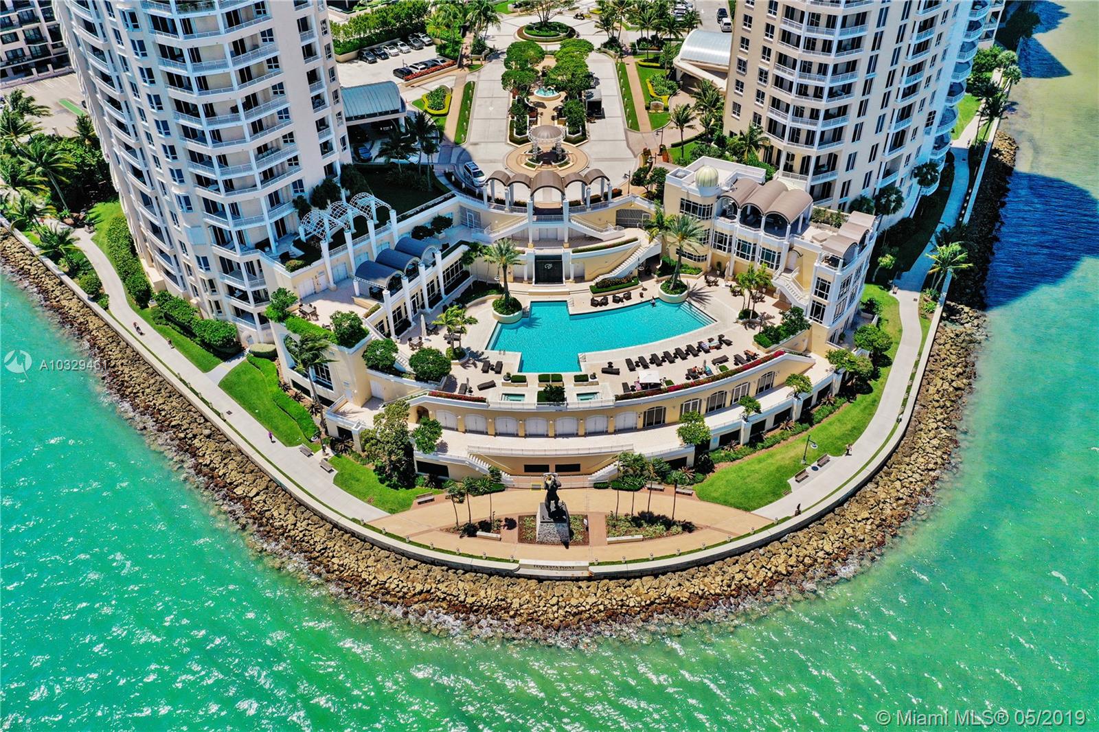808 Brickell Key Drive, Unit 802 Miami, FL 33131 - Photo 22 of 48 Tequesta Point from the Sky!