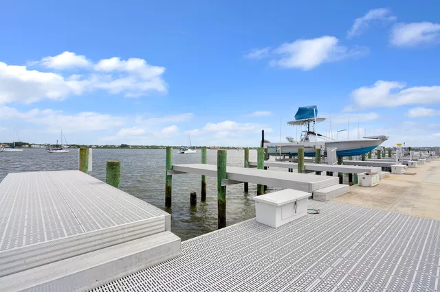 a view of a lake with a terrace