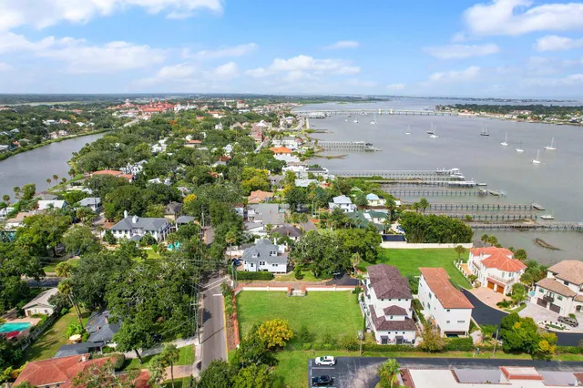 an aerial view of a city