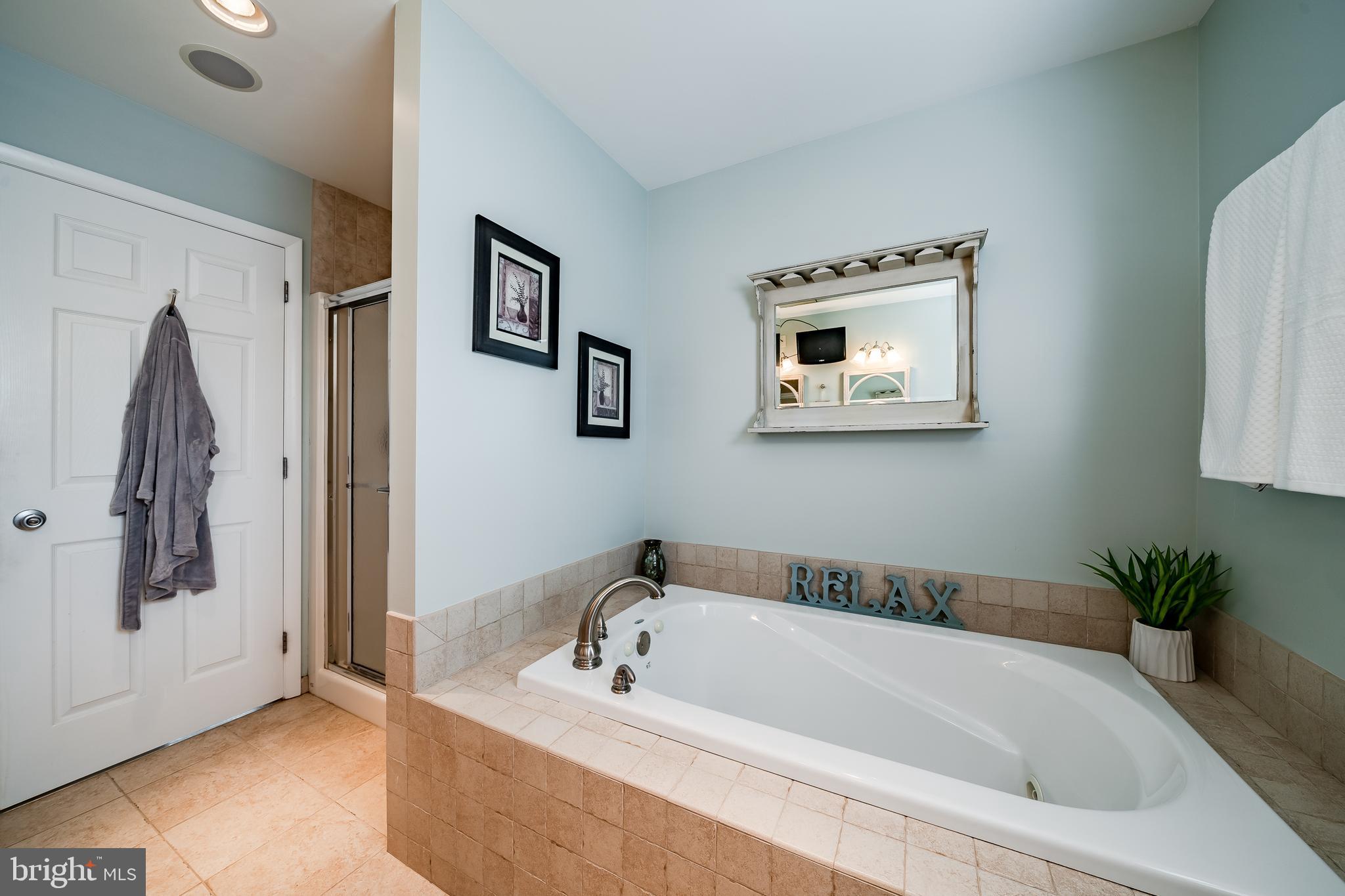 9 Pine Street Newtown Square, PA 19073 - Photo 32 of 54 Jacuzzi soaking tub and separate stall shower