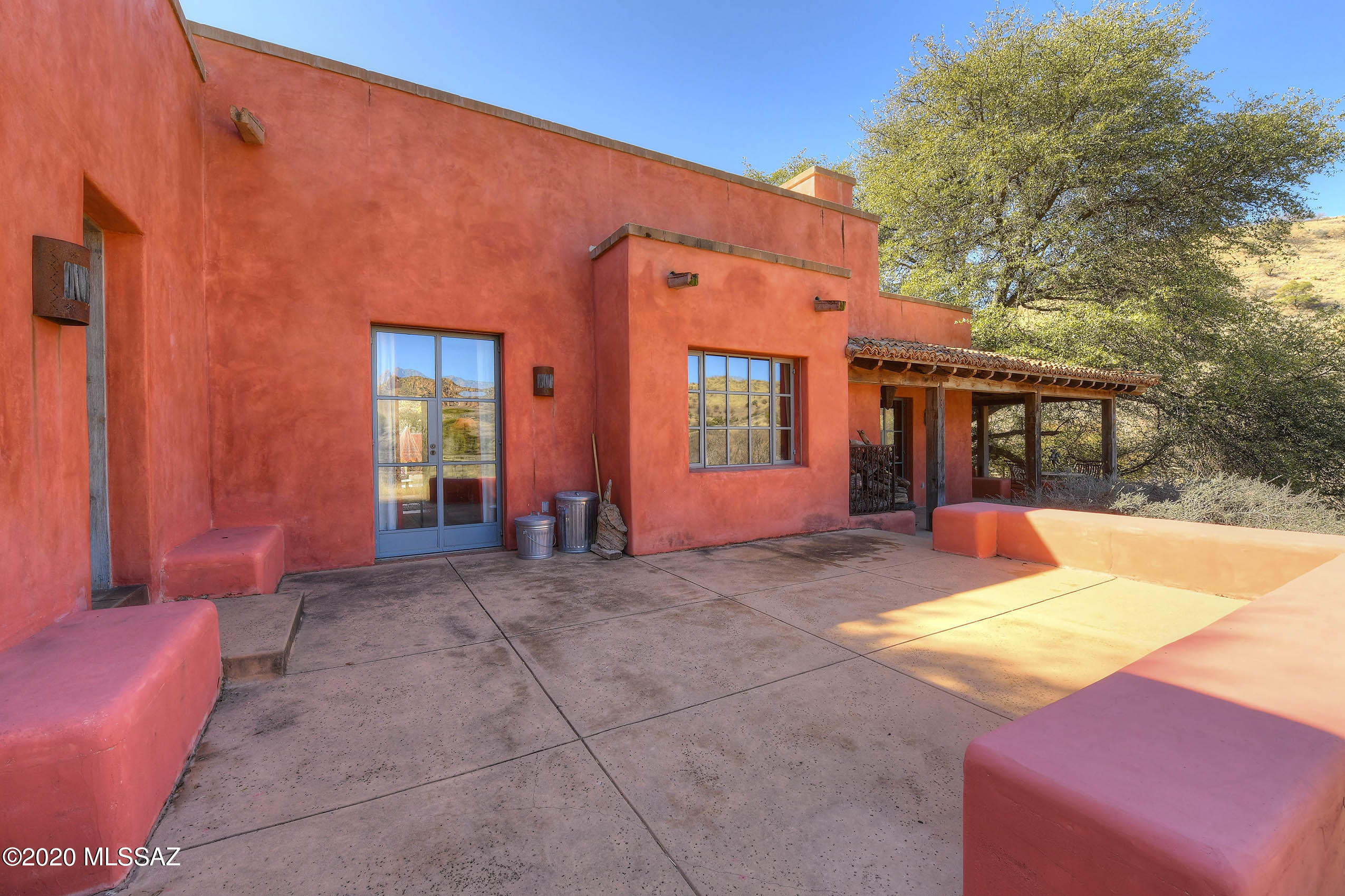 360 Harshaw Creek Road Patagonia, AZ 85624 - Photo 38 of 50 a view of swimming pool with an outdoor seating