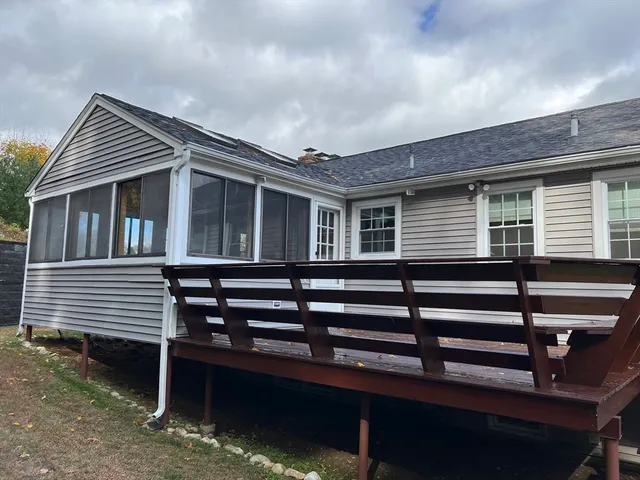 a front view of a house with a balcony