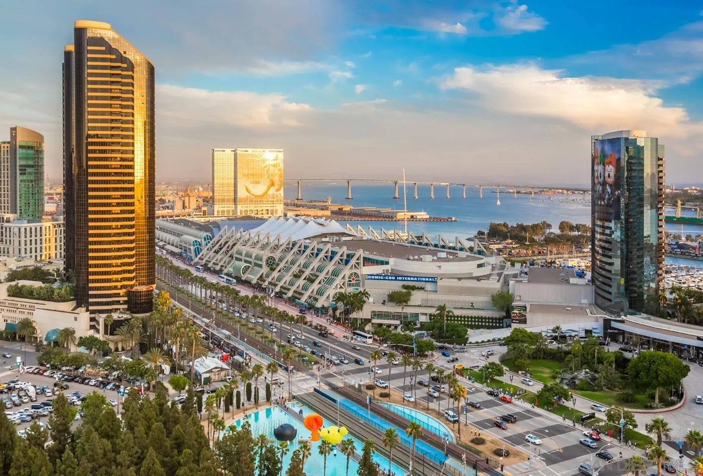 550 Front Street, Unit 1908 San Diego, CA 92101 - Photo 18 of 27 a view of a city with tall buildings