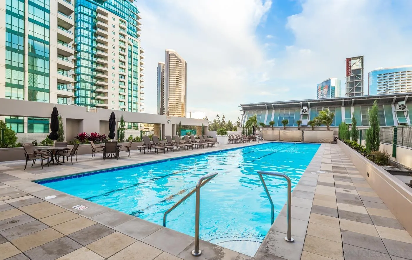 550 Front Street, Unit 1908 San Diego, CA 92101 - Photo 24 of 27 a swimming pool with outdoor seating and yard