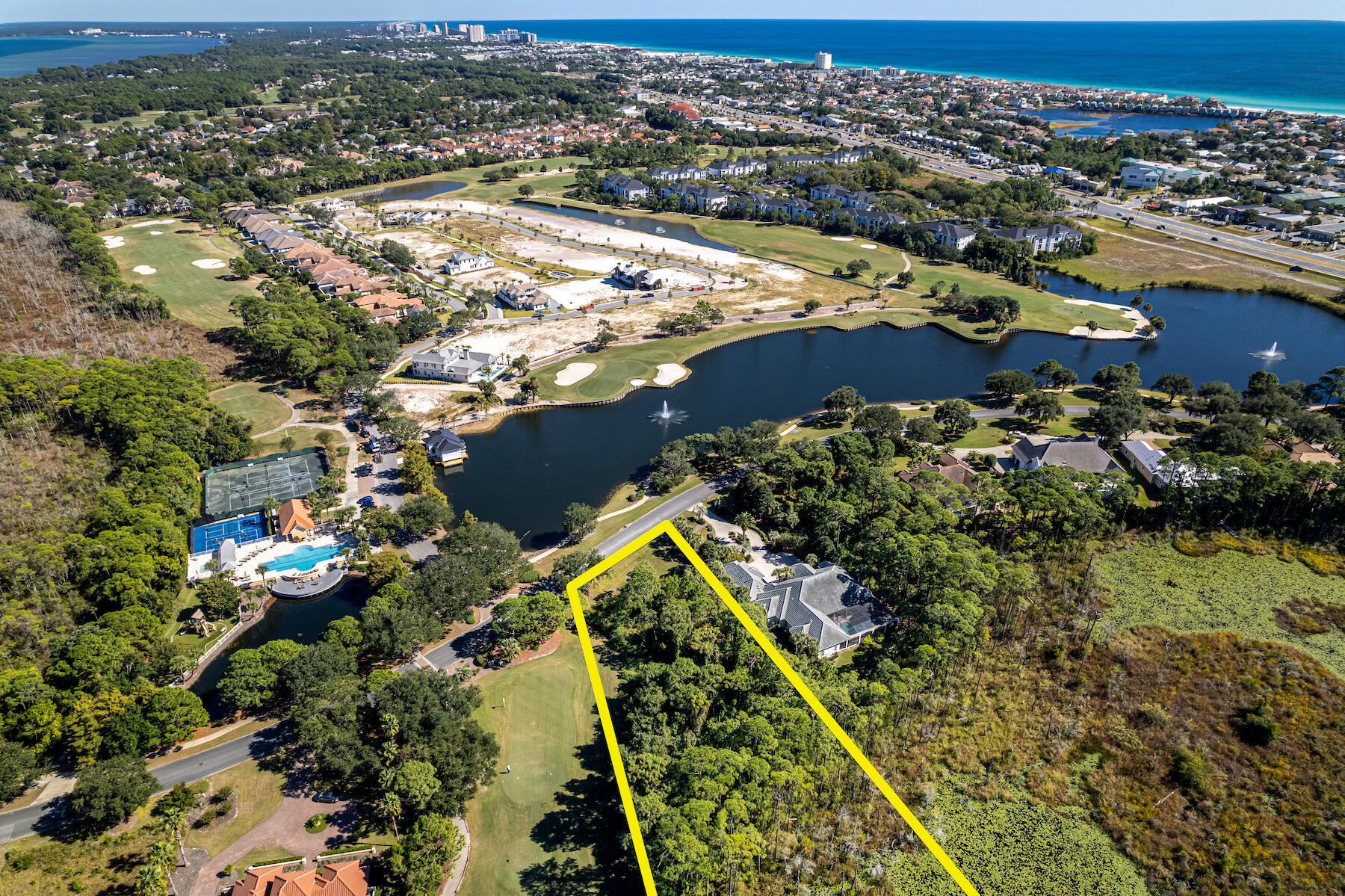 329 Regatta Bay Boulevard Destin, FL 32541 - Photo 9 of 25 an aerial view of residential houses with outdoor space