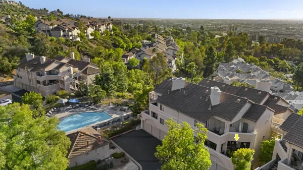 an aerial view of multiple house