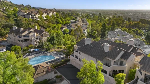 an aerial view of multiple house