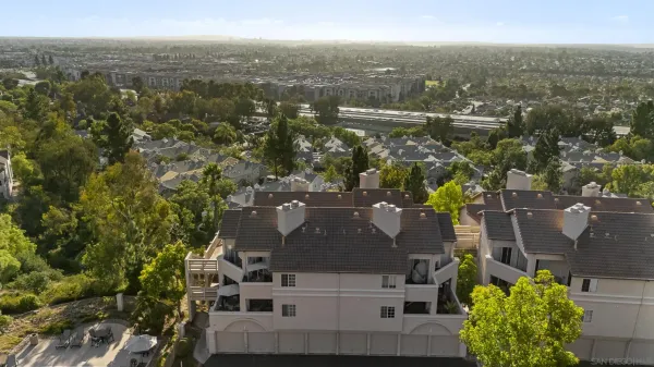 an aerial view of multiple house