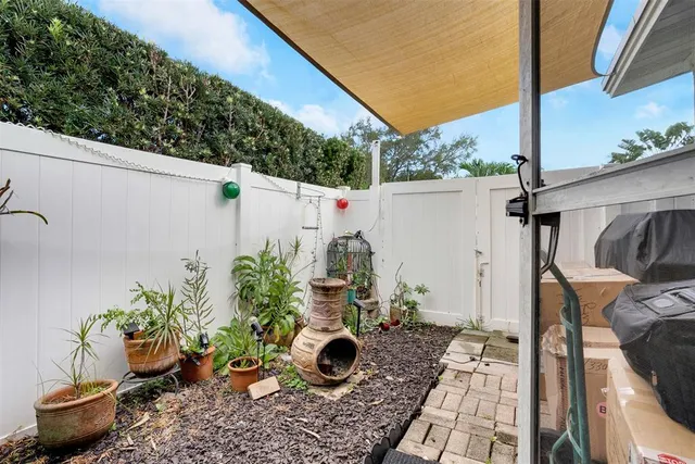 a view of a potted plants on a patio