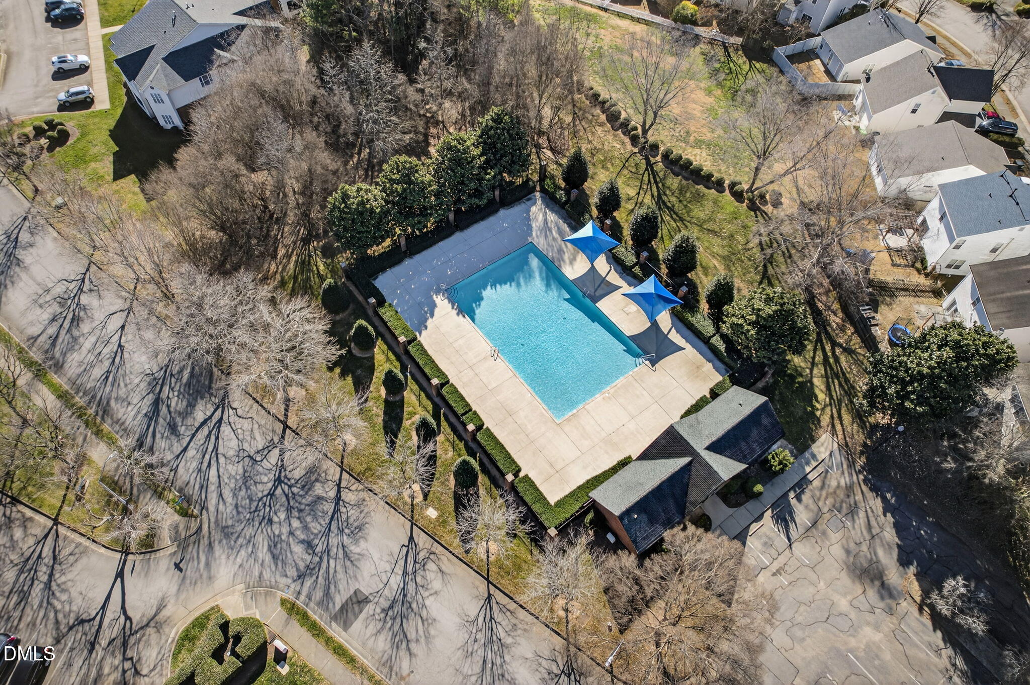 1911 Falls Landing Drive, Unit 203 Raleigh, NC 27614 - Photo 36 of 39 an aerial view of house with yard