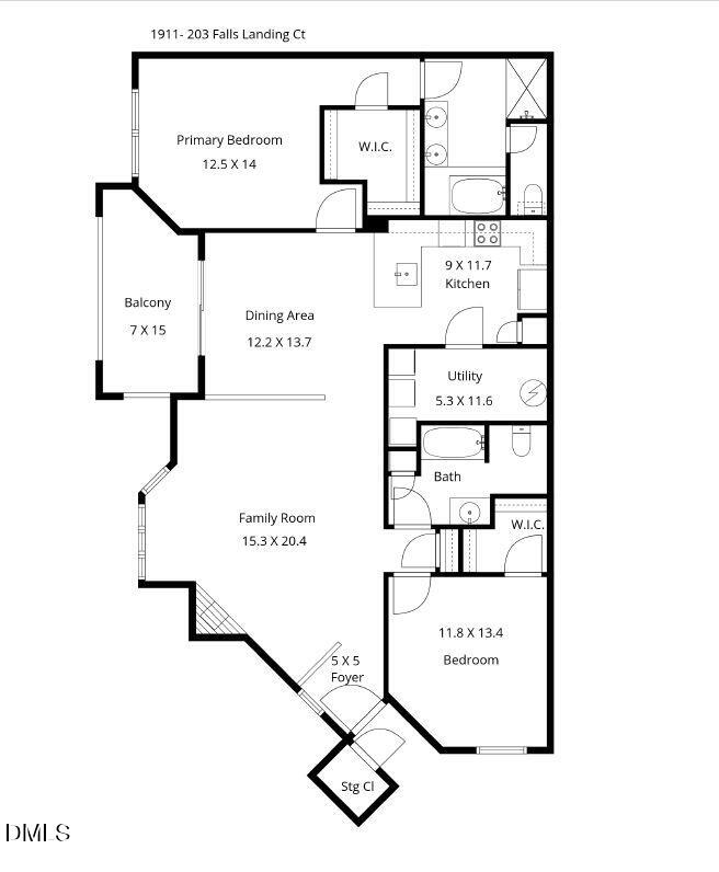 1911 Falls Landing Drive, Unit 203 Raleigh, NC 27614 - Photo 41 of 41 floorplan