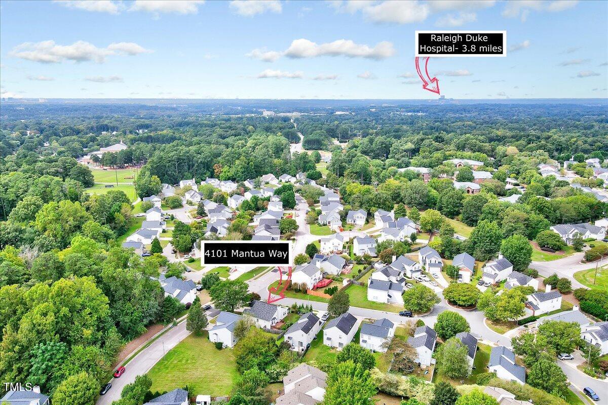 4101 Mantua Way Raleigh, NC 27604 - Photo 40 of 42 Aerial View