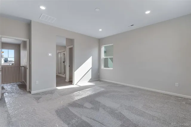 a view of a bathroom with shower