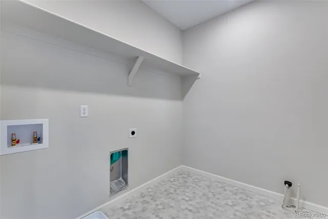 a view of a closet in a room