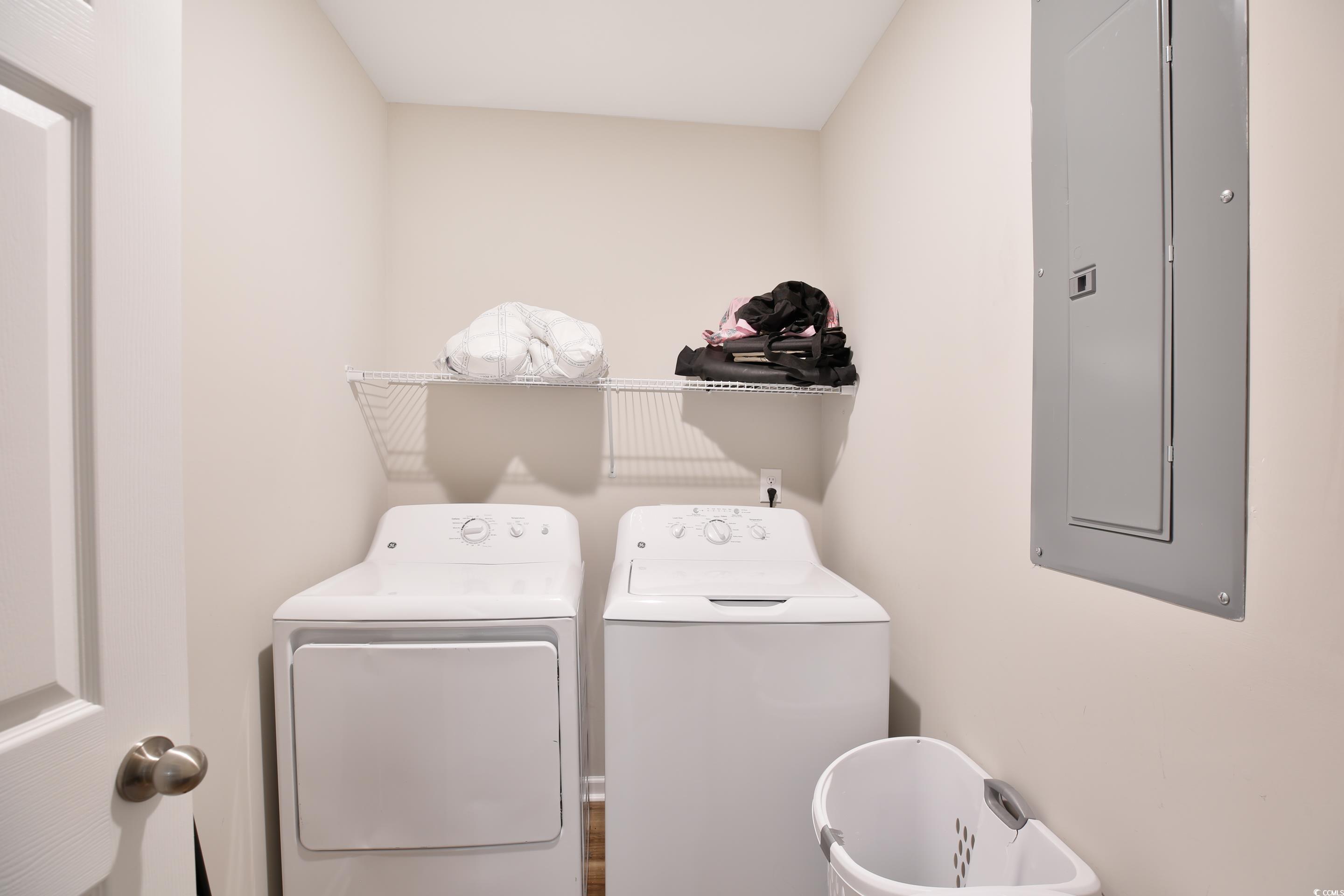 168 Rosedale Drive Aynor, SC 29511 - Photo 9 of 20 Laundry area with washing machine and dryer and el