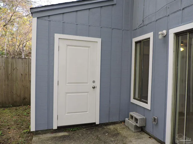 a view of wooden fence
