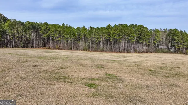 a backyard of a house with trees