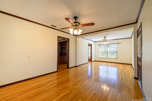 a view of livingroom with furniture and wooden floor