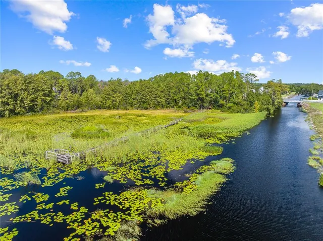 a view of an ocean yard and mountain