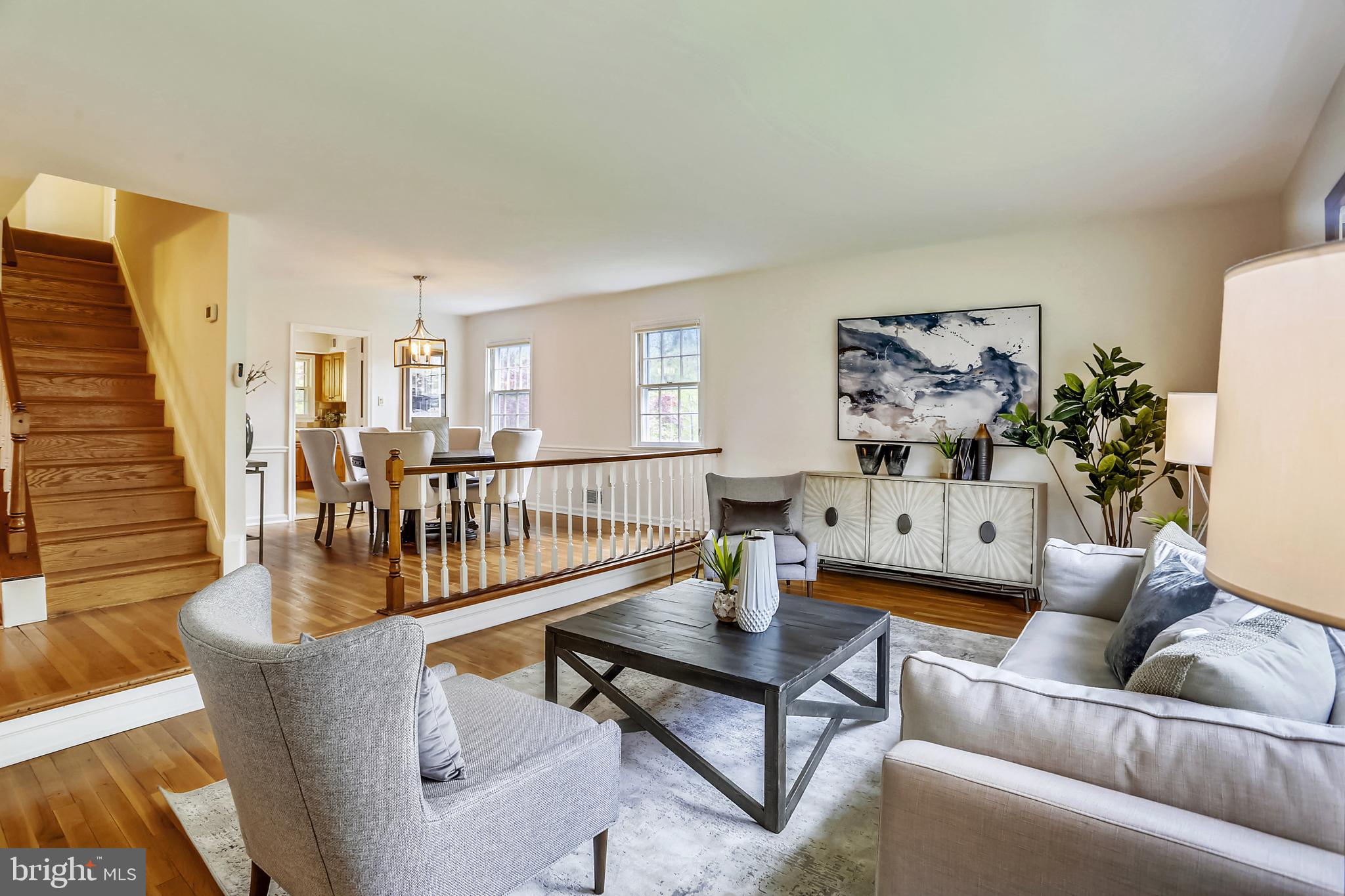 13624 Middlevale Lane Silver Spring, MD 20906 - Photo 11 of 60 Spacious Living Room Open to Separate Dining Room