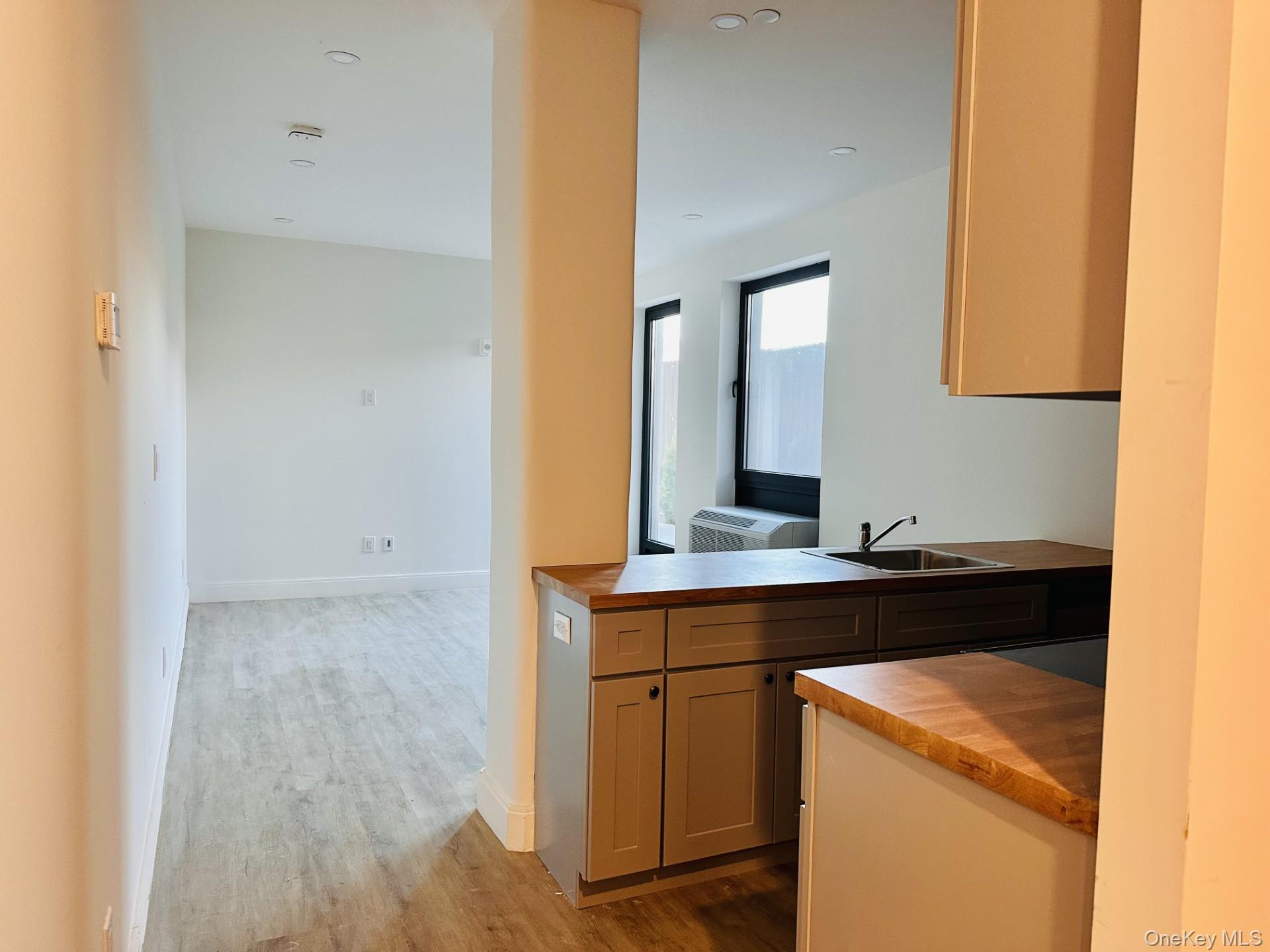 362 West Merrick Road, Unit 102 Valley Stream, NY 11580 - Photo 2 of 7 Kitchen featuring light wood-style flooring and wooden counters