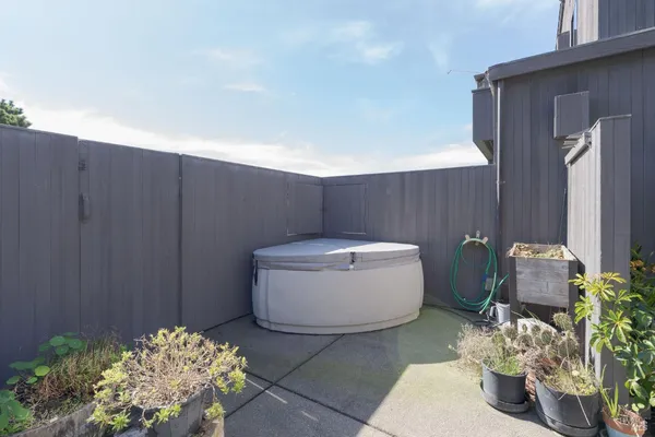 a view of an ocean and mountain
