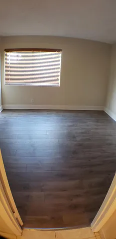 an empty room with a window