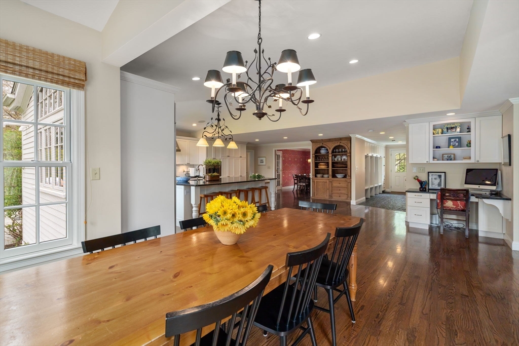 37 Oakridge Road Wellesley, MA 02481 - Photo 12 of 39 a view of a dining room with furniture and wooden floor