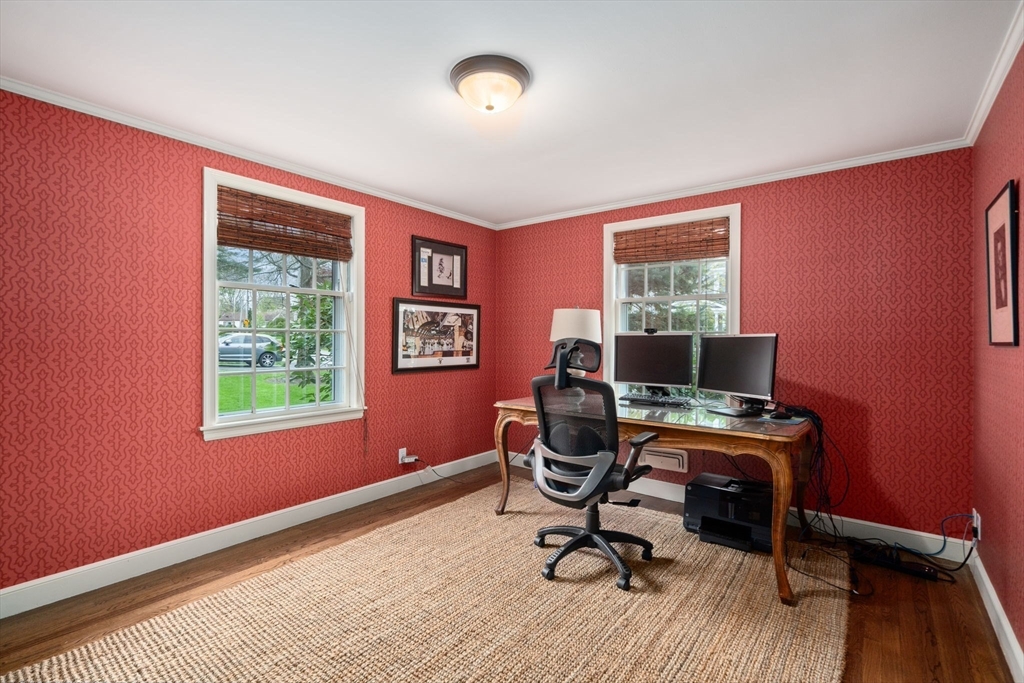 37 Oakridge Road Wellesley, MA 02481 - Photo 17 of 39 a view of a workspace with furniture and a window