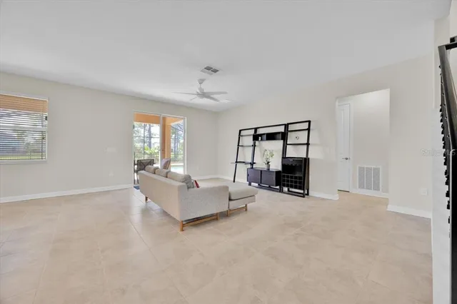 en empty room with windows