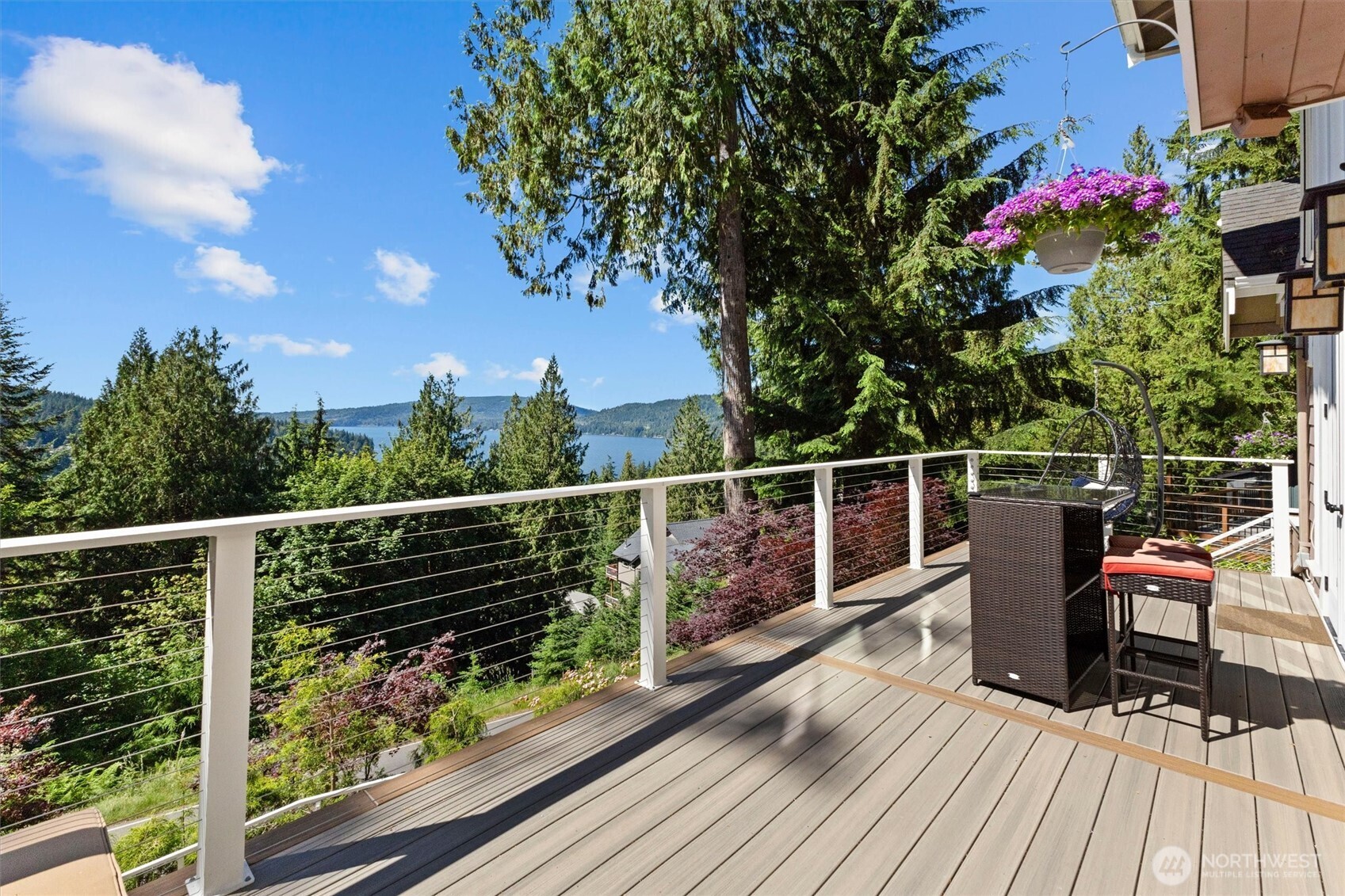 89 Grand View Lane Bellingham, WA 98229 - Photo 30 of 40 a view of balcony with wooden floor and seating