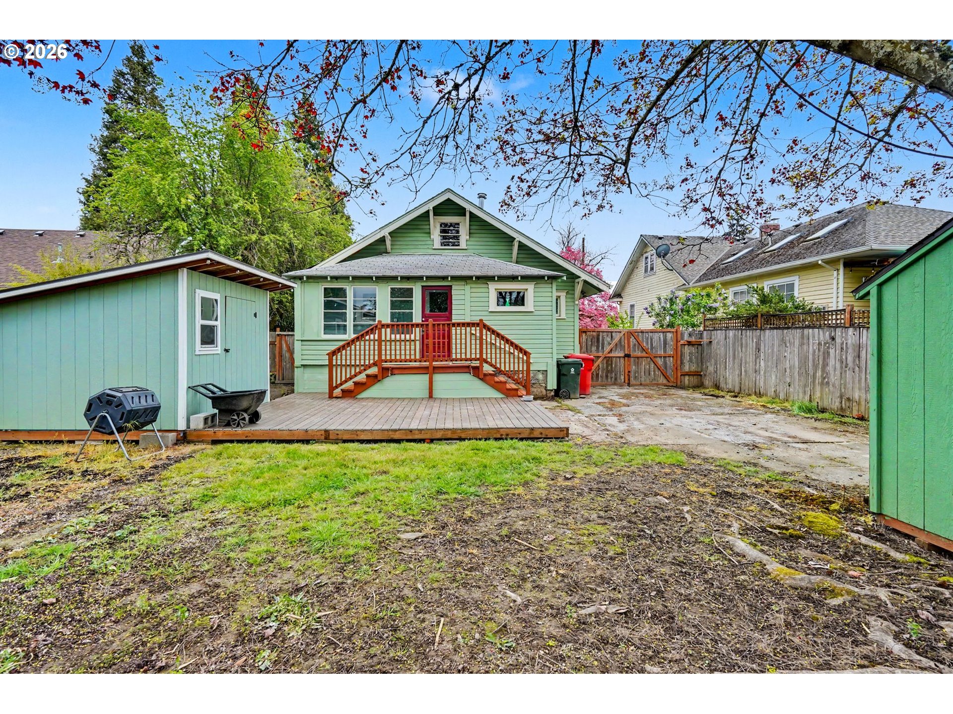 301 Orchard Street Silverton, OR 97381 - Photo 35 of 42 a view of a house with backyard and sitting area