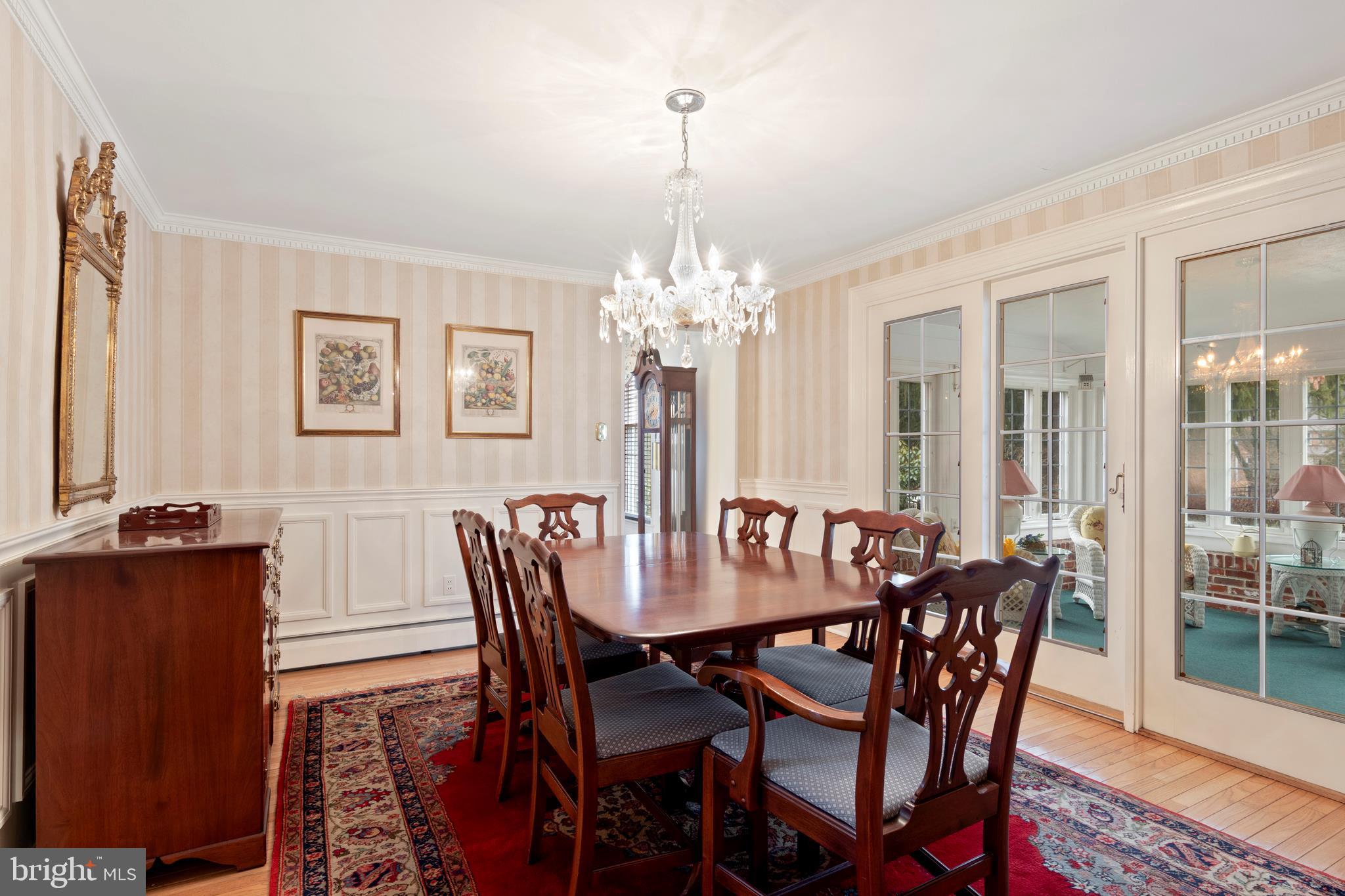 1831 Kimberwick Road Media, PA 19063 - Photo 11 of 36 Formal Dining Room with French Door to Porch.